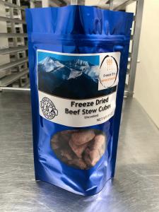 Freeze Dried Uncooked Beef Stew Cubes