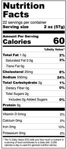 Freeze Dried Fully Cooked Sliced Ham