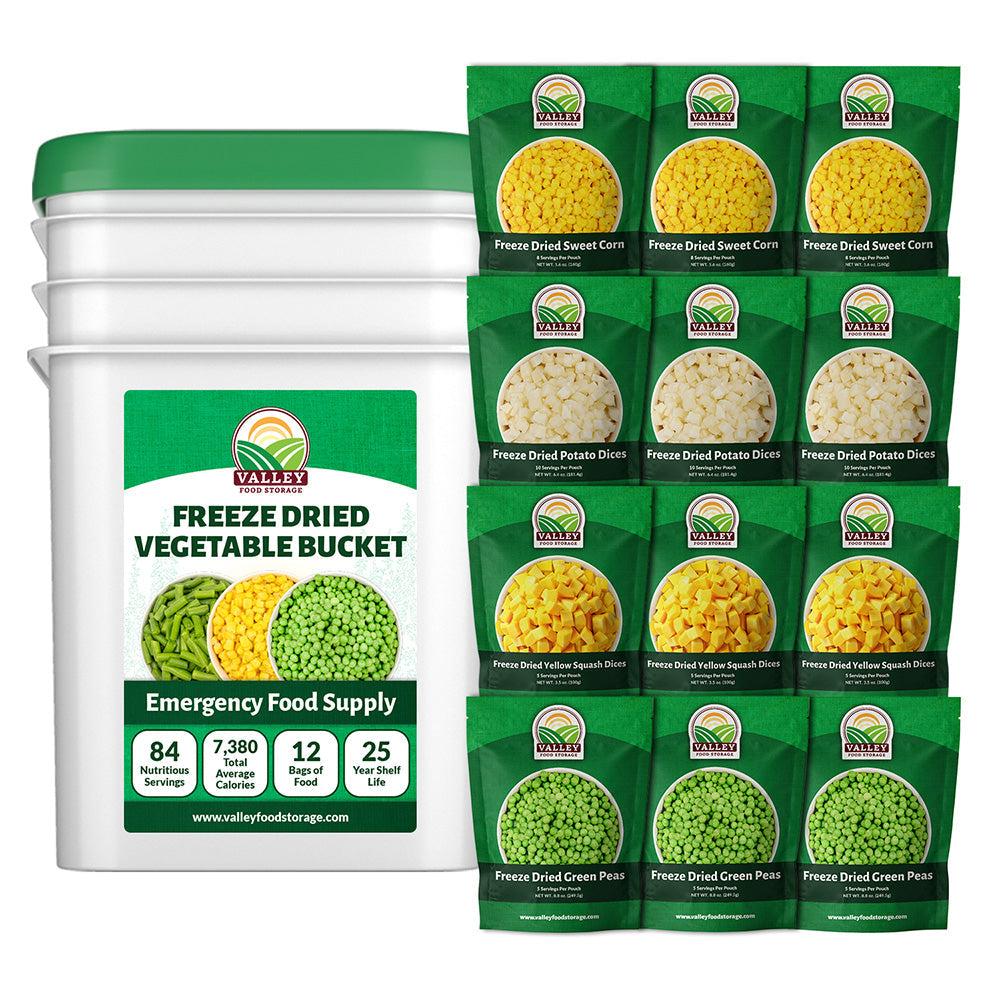 Freeze Dried Vegetables Bucket