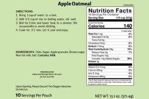 Apple Oatmeal - Single Pouch