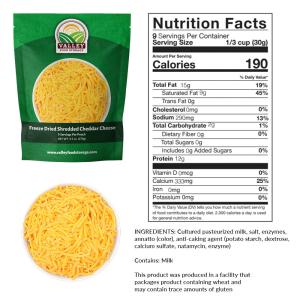 Freeze Dried Shredded Cheddar Cheese