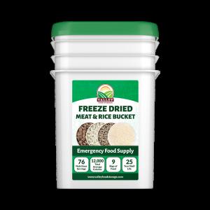 Freeze Dried Meat Sausage, Beef, Chicken & Rice Bucket