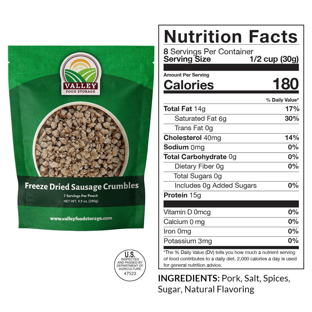 Freeze Dried Meat Sausage, Beef, Chicken & Rice Bucket