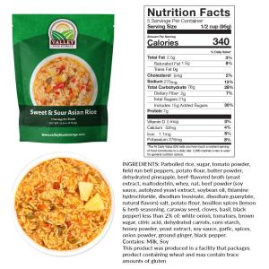 Sweet and Sour Asian Rice 5 Servings Per Pouch, YUMMMM!