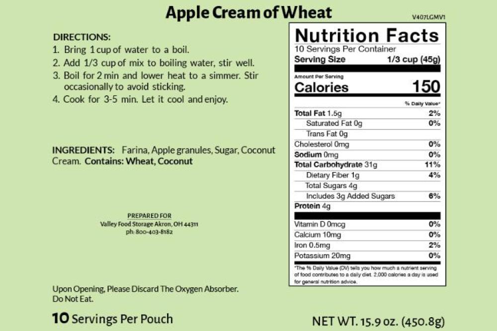 Apple Cream of Wheat