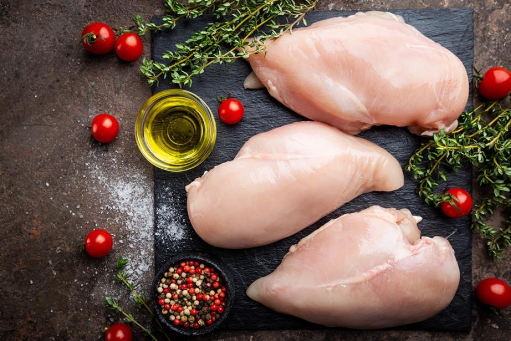 Freeze Dried Uncooked Chicken Breasts - between 6 to 8 breasts (packed by weight, not by count)
