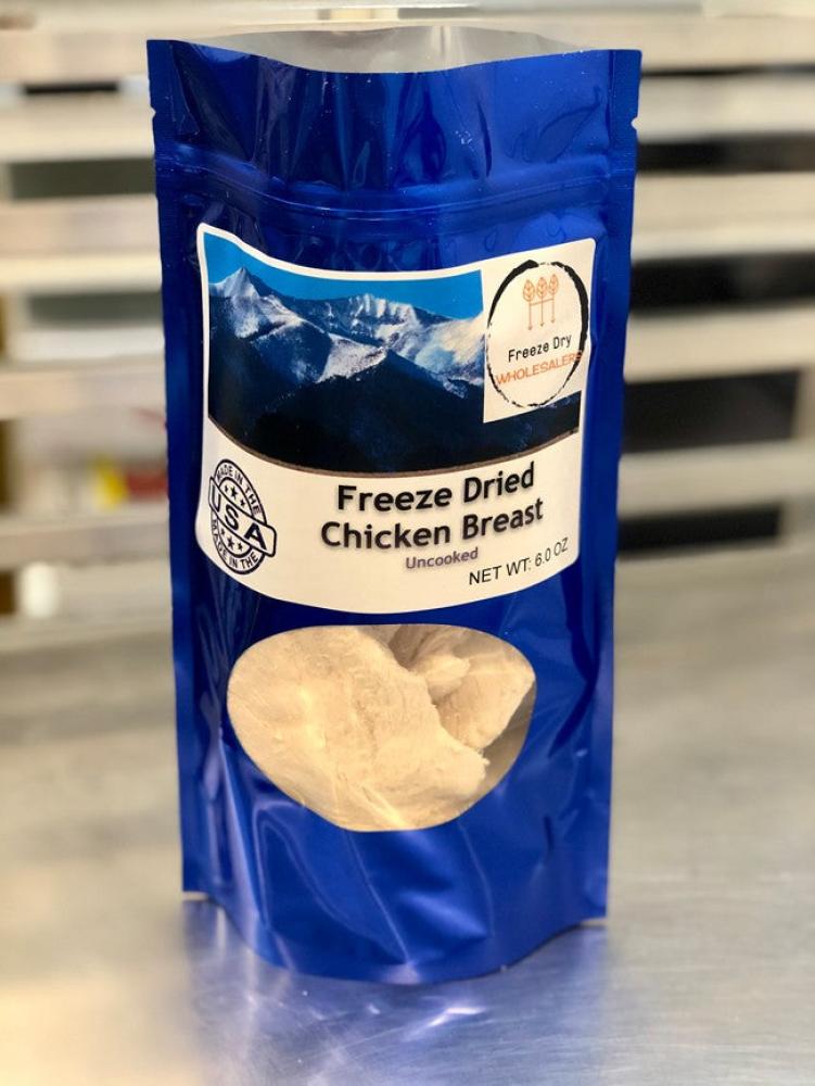Freeze Dried Uncooked Chicken Breasts - between 6 to 8 breasts (packed by weight, not by count)