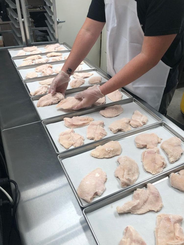 Freeze Dried Uncooked Chicken Breasts - between 6 to 8 breasts (packed by weight, not by count)