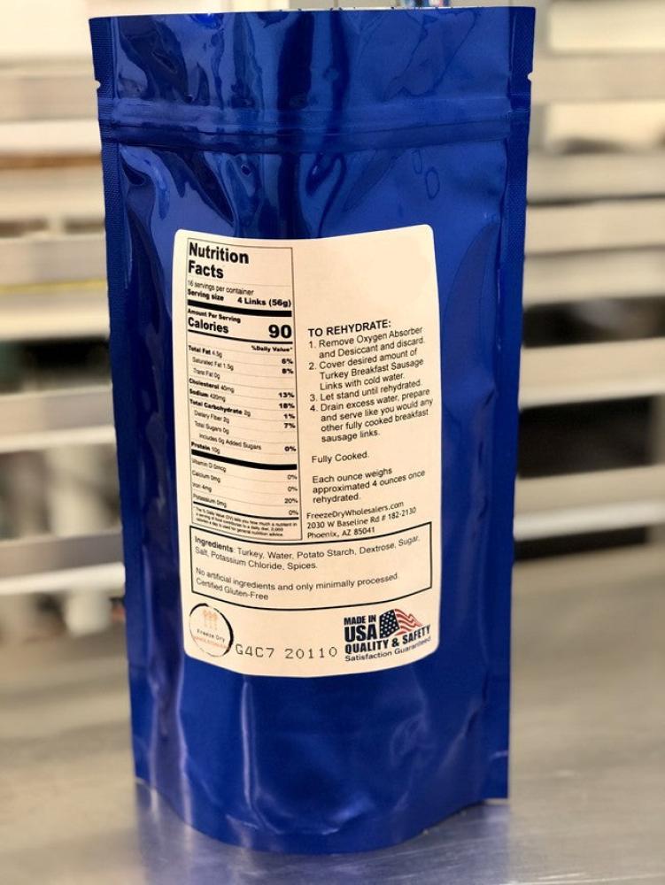 Freeze Dried Cooked Turkey Breakfast Sausage