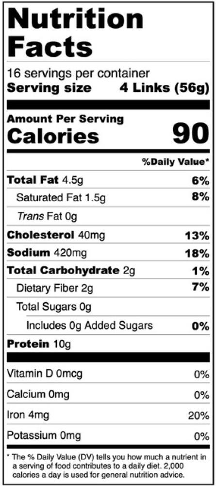 Freeze Dried Cooked Turkey Breakfast Sausage