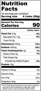 Freeze Dried Cooked Turkey Breakfast Sausage