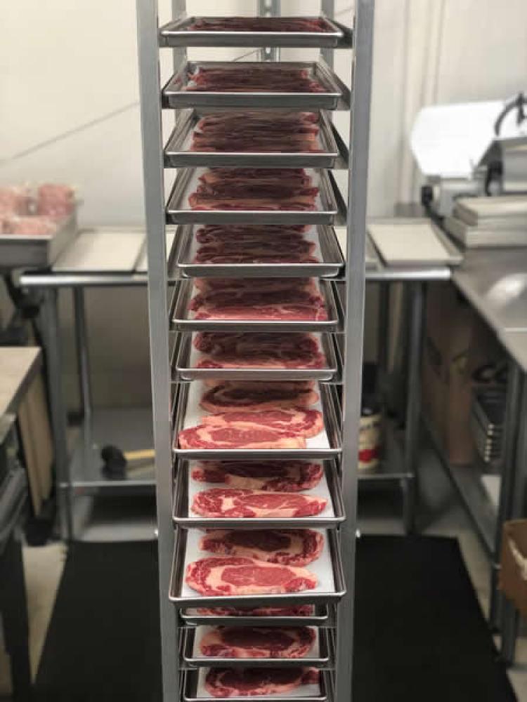 LIMITED PRODUCTION Pack of Freeze Dried Black Angus United States Department of Agriculture Prime Uncooked Whole Rib Eye Steaks