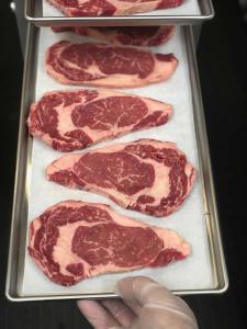LIMITED PRODUCTION Pack of Freeze Dried Black Angus United States Department of Agriculture Prime Uncooked Whole Rib Eye Steaks
