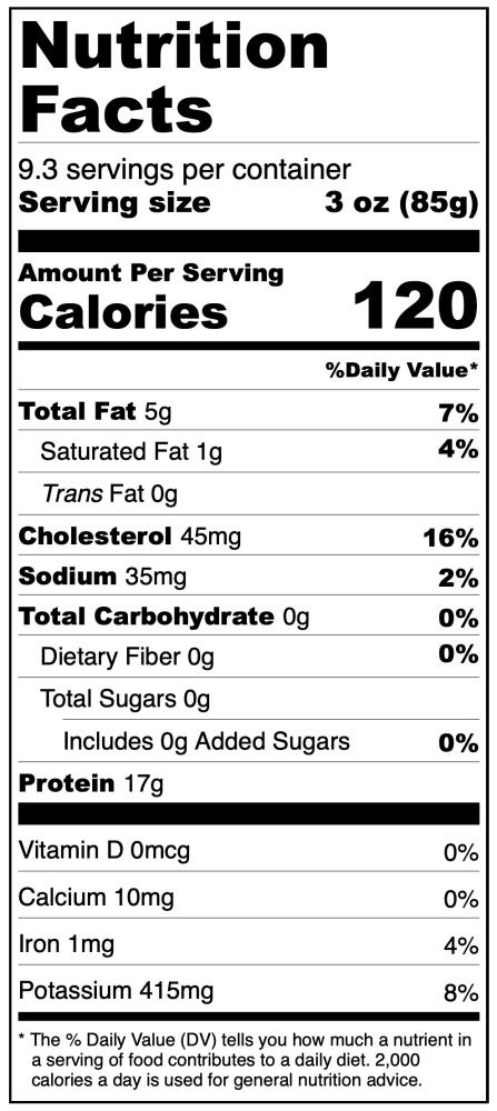 Freeze Dried Uncooked Wild Caught US Salmon Filets