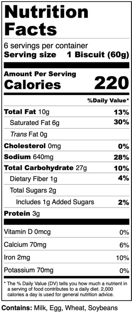 Freeze Dried Cooked Buttermilk Biscuits
