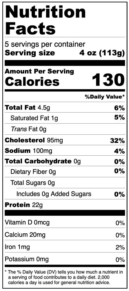 Freeze Dried Uncooked Chicken Thighs