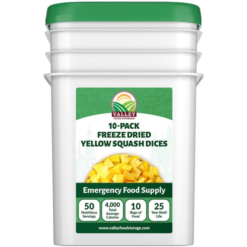 Freeze Dried Yellow Squash Dices - 10 Pack