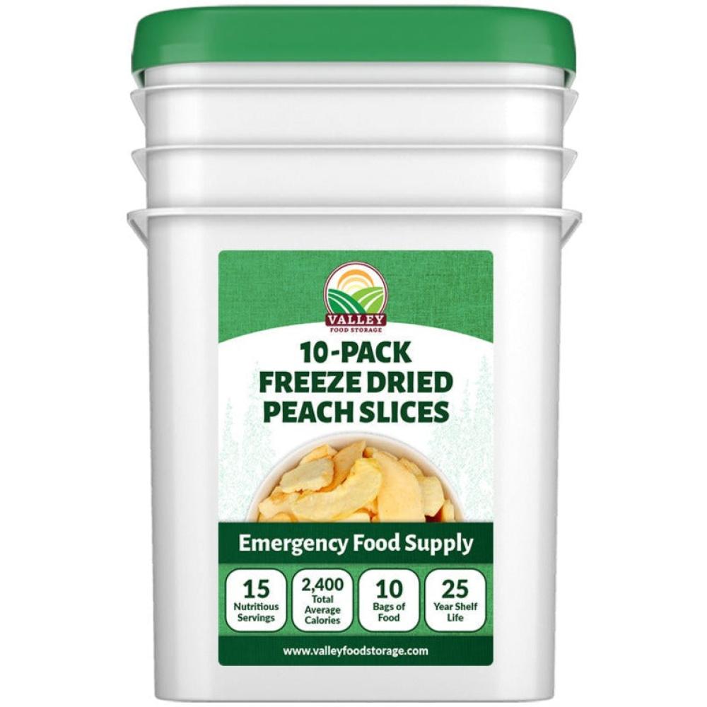 Freeze Dried Peach Slices 10 pack Bucket!