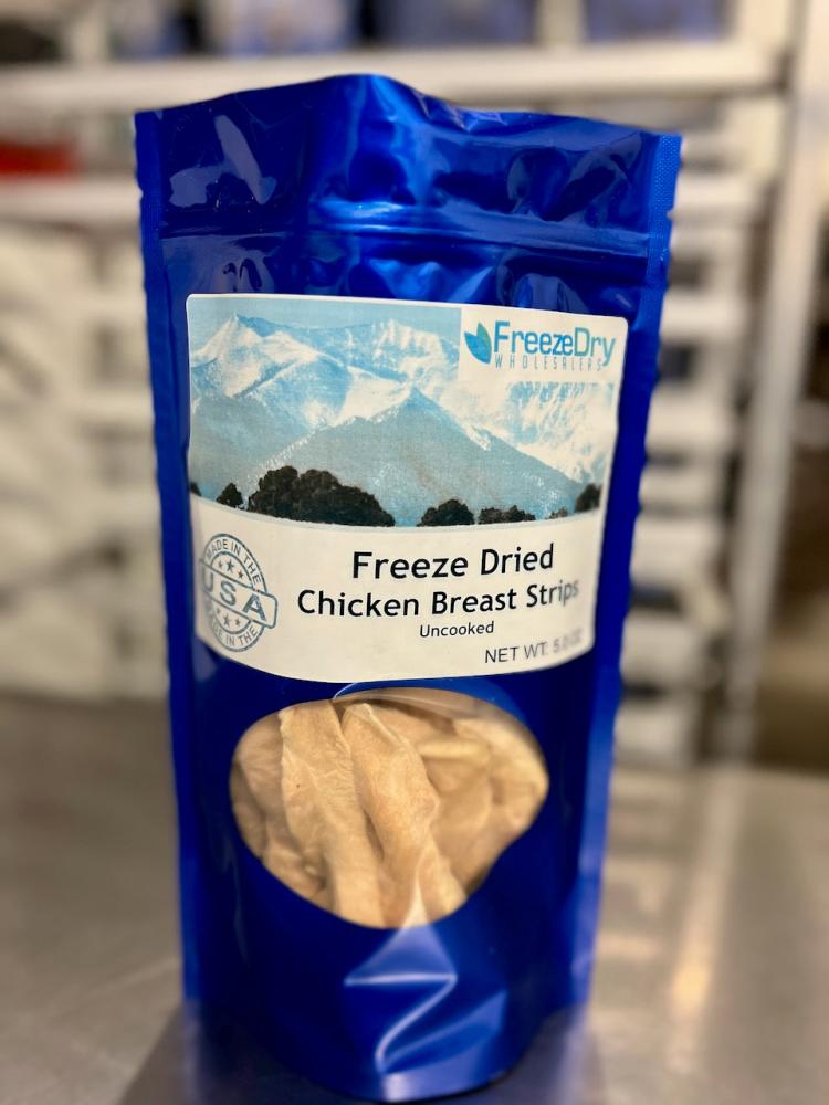 Freeze Dried Uncooked Chicken Breast Strips