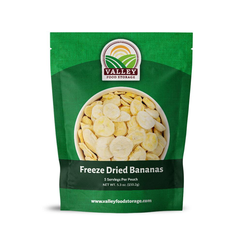 Freeze Dried Bananas - Single Bag - Valley Food Storage