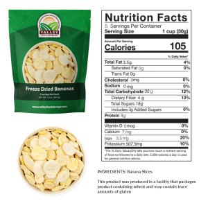 Freeze Dried Bananas - Single Bag - Valley Food Storage