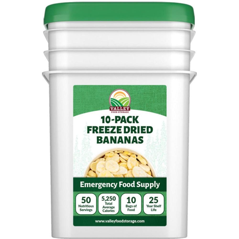 Freeze Dried Bananas - Single Bag - Valley Food Storage