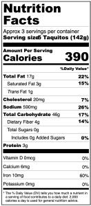 Freeze Dried Fully Cooked Shredded Chicken Taquitos