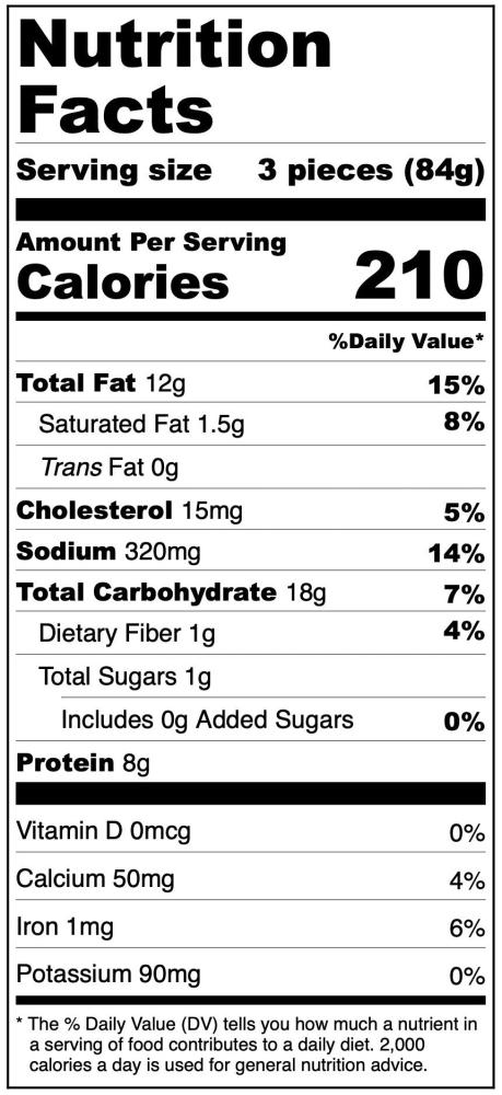 Freeze Dried Fully Cooked Green Chile Chicken Firecrackers