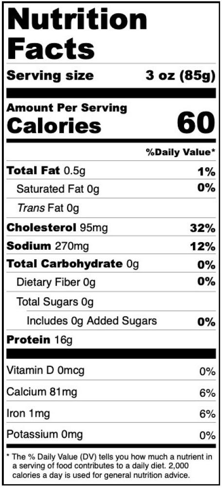 Freeze Dried Langoustines - Tails - (small lobster-like)