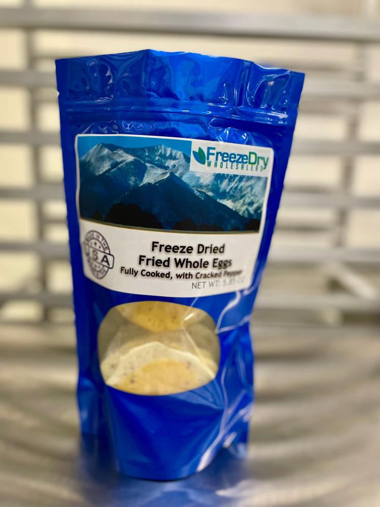 [LIMITED PRODUCTION]  Freeze Dried Fully Cooked Fried Whole Eggs with Cracked Pepper