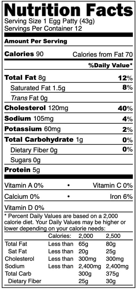 [LIMITED PRODUCTION]  Freeze Dried Fully Cooked Fried Whole Eggs with Cracked Pepper