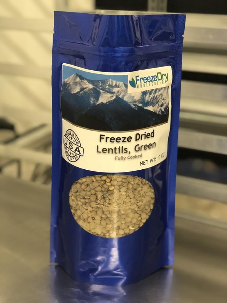 Freeze Dried Fully Cooked Green Lentils