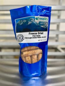 Freeze Dried Uncooked Wild Caught Alaskan Pollock Fish Sticks