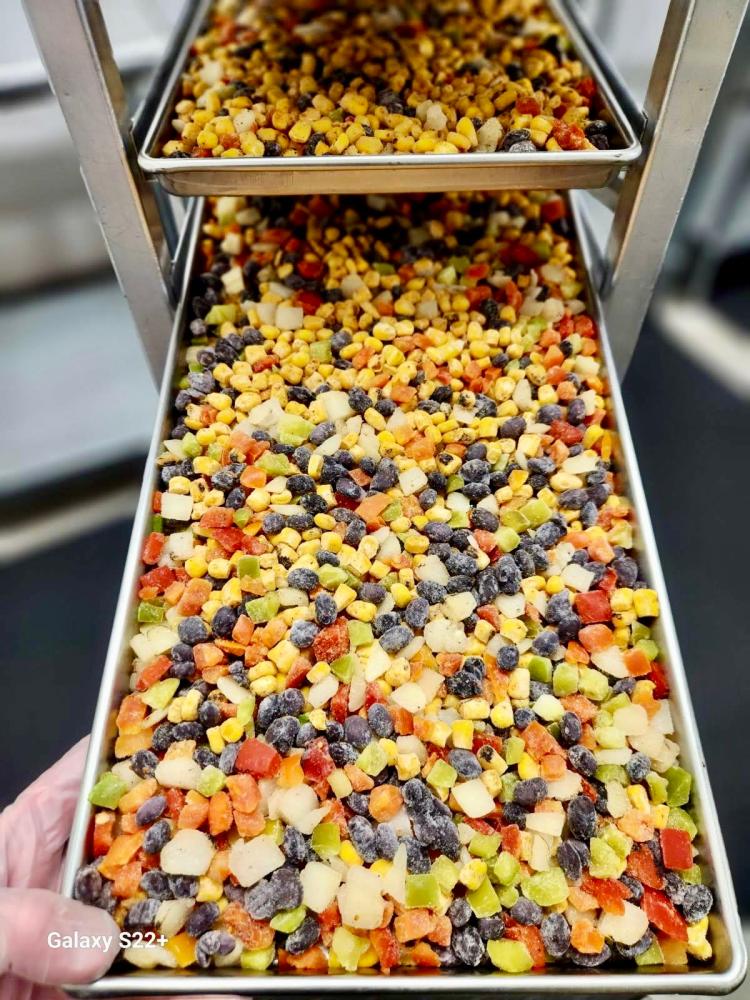 Freeze Dried Fully Cooked Roasted Corn and Black Bean Fiesta Blend