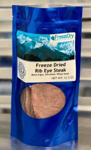 LIMITED SUPPLY Pack of Freeze Dried Black Angus USDA Prime Uncooked Whole Rib Eye Steaks