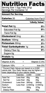 [LIMITED PRODUCTION] Freeze Dried Fully Cooked Fried Egg White Patties