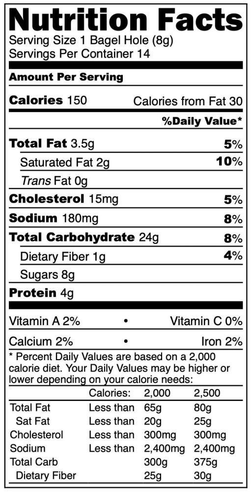 LIMITED PRODUCTION Freeze Dried Fully Cooked Cream Cheese Stuffed Cinnamon Bagel Bites