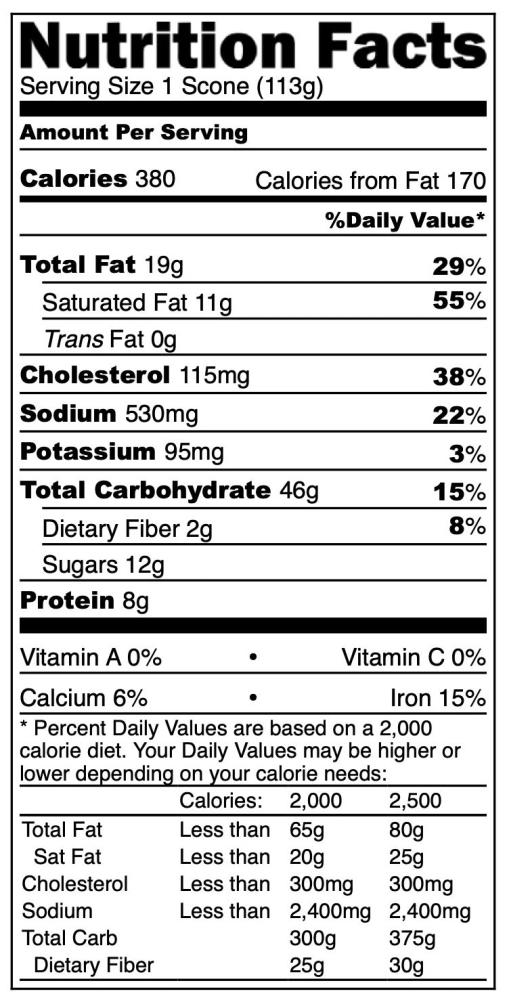 Freeze Dried Ready To Bake Cranberry Orange Scones