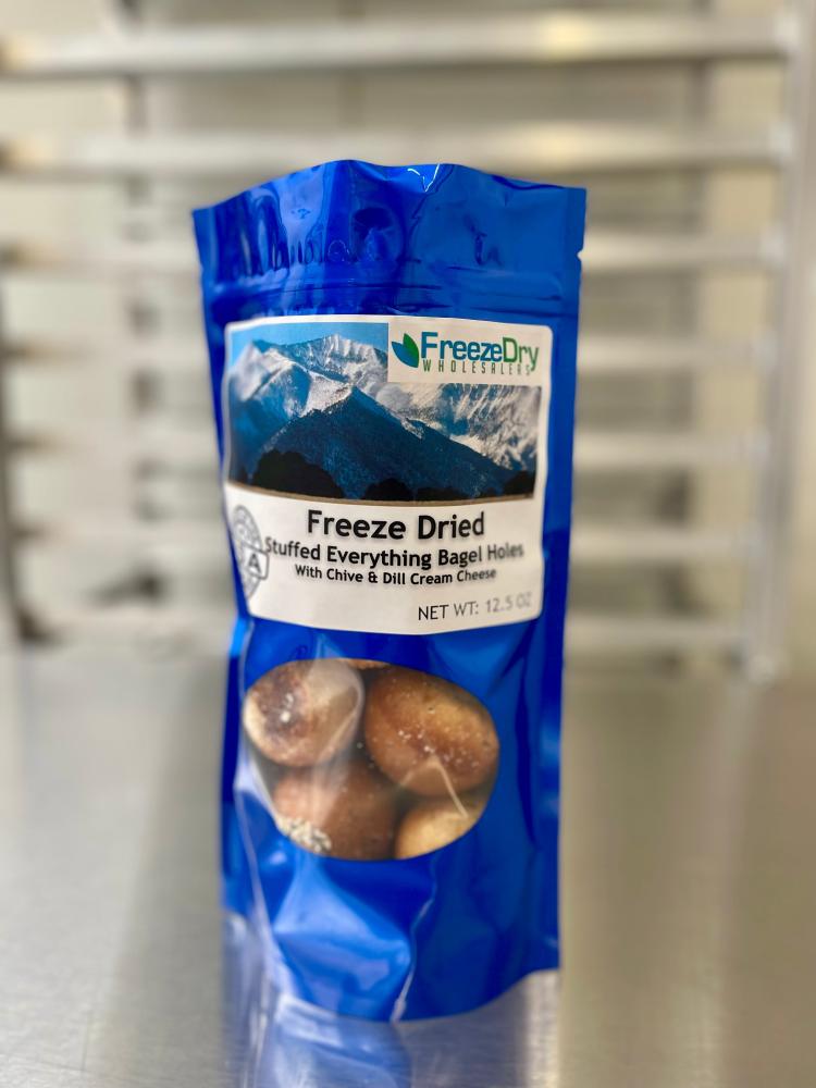LIMITED PRODUCTION Freeze Dried Fully Cooked Cream Cheese Stuffed Everything Bagel Bites