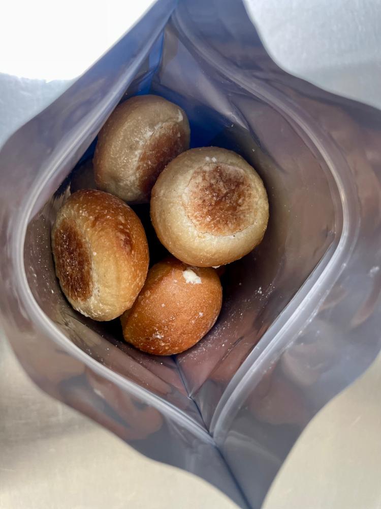 LIMITED PRODUCTION Freeze Dried Fully Cooked Plain Cream Cheese Stuffed Bagel Bites