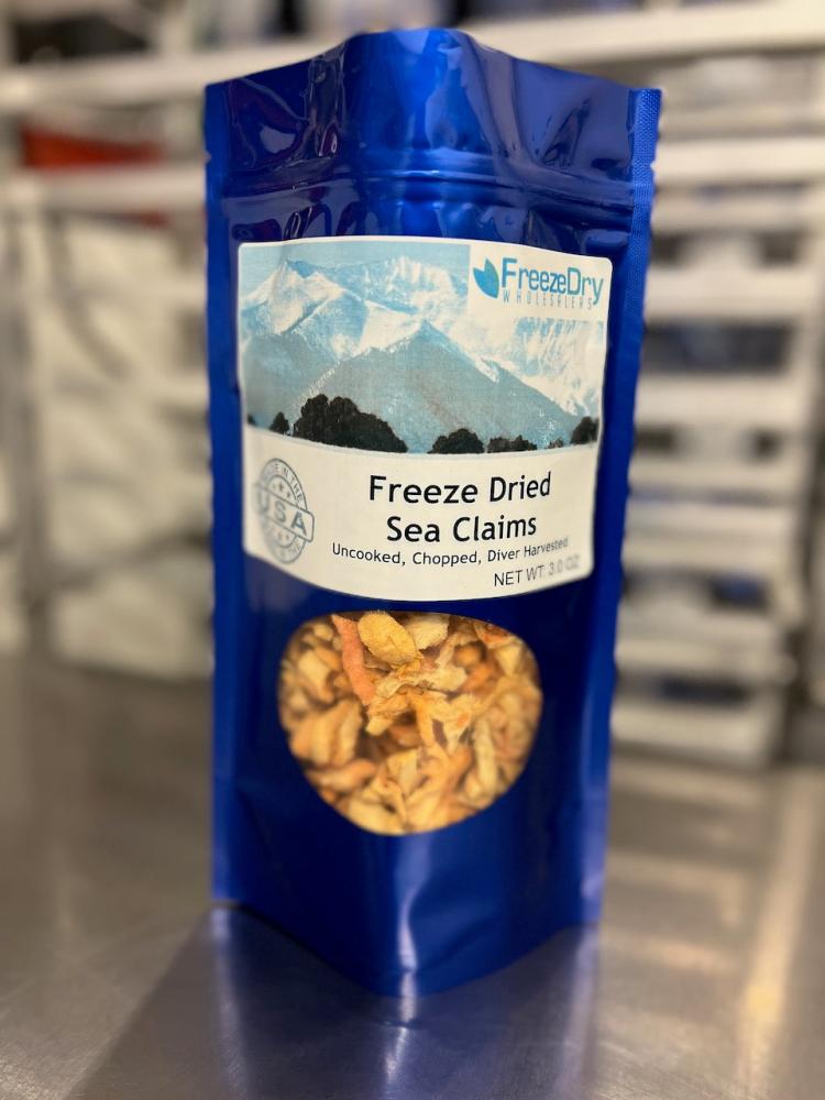Freeze Dried Chopped Sea Clams - Uncooked
