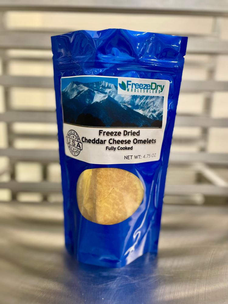 Freeze Dried Fully Cooked Cheese Omelet Breakfast Meal Deal Bundle/Combo - Four Packs Total; Freeze Dried Cheese Omelets, Diced Potatoes, Chicken Breakfast Sausages and Buttermilk Biscuits!