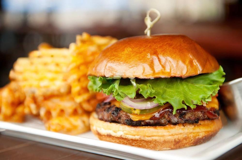 Freeze Dried Cheeseburger Meal Deal Bundle/Combo - Four Packs Total; Freeze Dried Beef patties, Hamburger Buns, Cheddar Cheese and Lattice Cut Sweet Potato Fries!