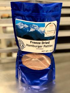 Freeze Dried Cheeseburger Meal Deal Bundle/Combo - Four Packs Total; Freeze Dried Beef patties, Hamburger Buns, Cheddar Cheese and Lattice Cut Sweet Potato Fries!