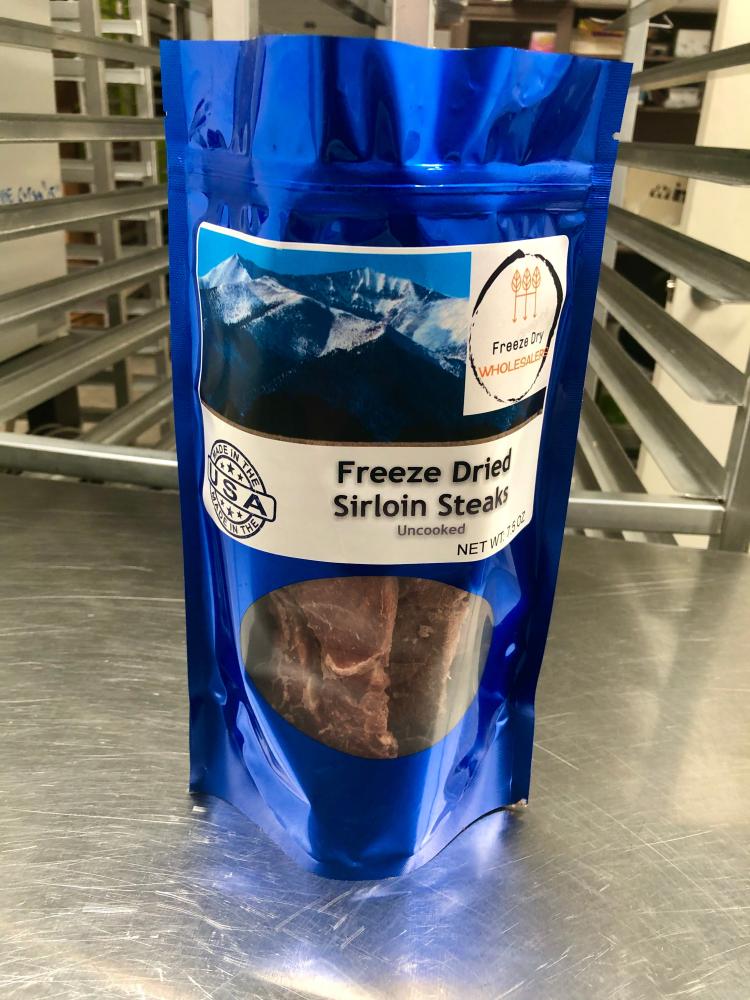 Freeze Dried Sirloin Steak Dinner Bundle/Combo - Four Packs Total; Freeze Dried Sirloin Steaks, Herb and Garlic Roasted Russet Potatoes and Fresh Sliced Yellow Summer Squash with NY Cheesecake for Dessert!