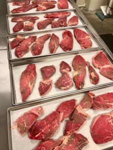 Freeze Dried Sirloin Steak Dinner Bundle/Combo - Four Packs Total; Freeze Dried Sirloin Steaks, Herb and Garlic Roasted Russet Potatoes and Fresh Sliced Yellow Summer Squash with NY Cheesecake for Dessert!