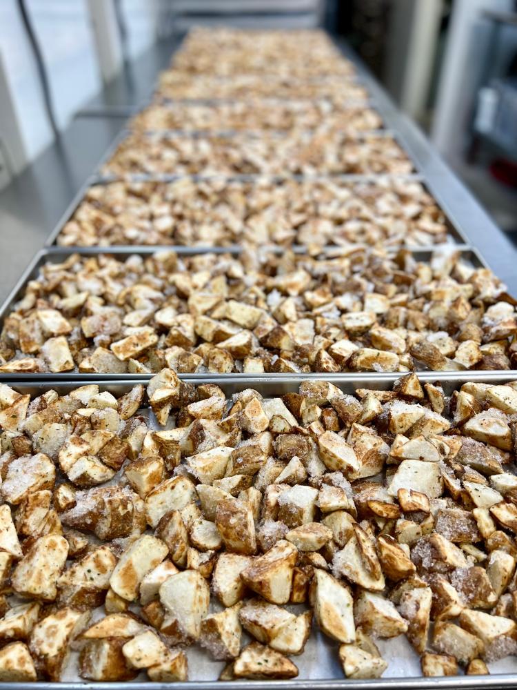 Freeze Dried Sirloin Steak Dinner Bundle/Combo - Four Packs Total; Freeze Dried Sirloin Steaks, Herb and Garlic Roasted Russet Potatoes and Fresh Sliced Yellow Summer Squash with NY Cheesecake for Dessert!