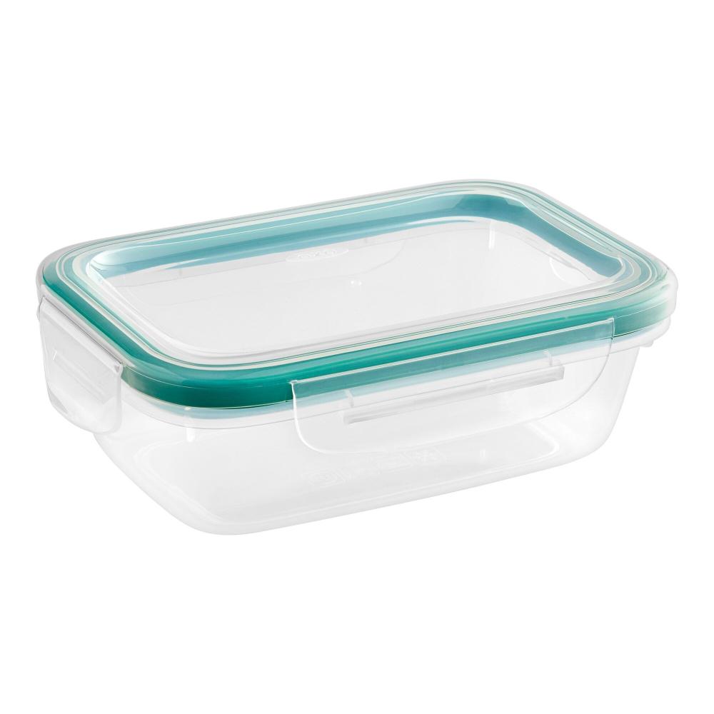 OXO Good Grips Smart Seal 3 Cup Clear Rectangular Polypropylene Container with Leak Proof Snap-On Lid