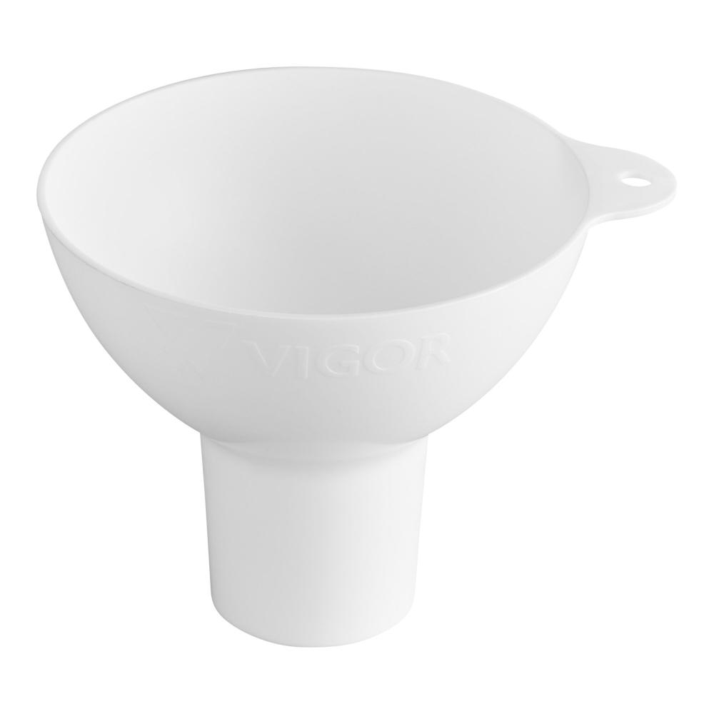 Vigor 6 5/8" White Polypropylene Wide Mouth Canning Funnel