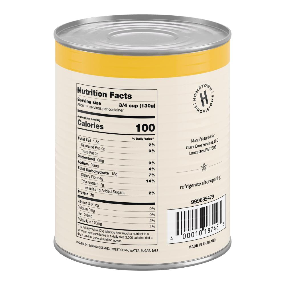 Hometown Provisions Whole Kernel Sweet Corn - #10 Can - 6/Case